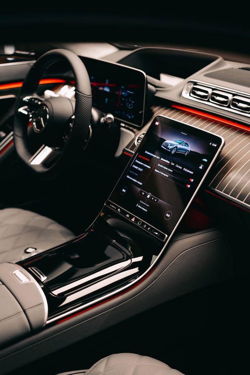 interior details, a Mercedes car dashboard 